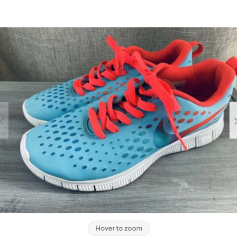 Nike Girls Free Express 641866-400 Blue Running Shoes Lace Up Size 6Y